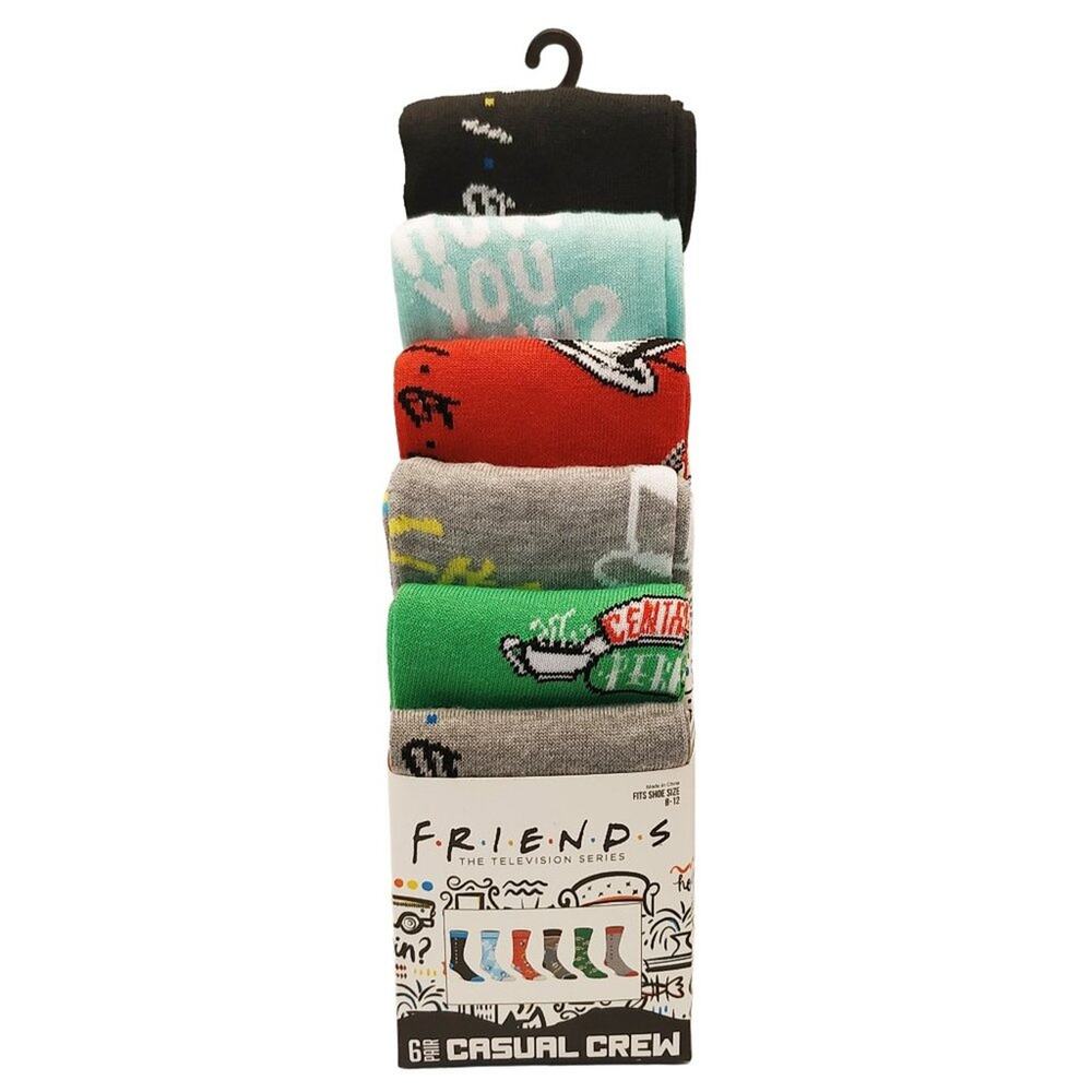 Friends Casual Crew Socks-6 Pairs